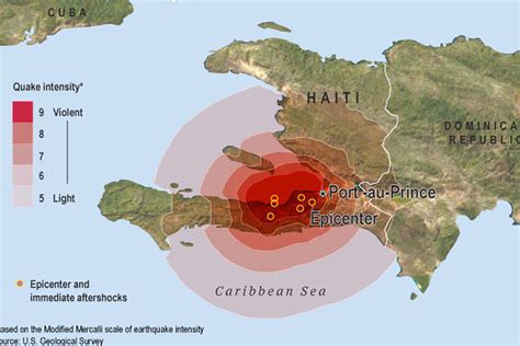 Haiti Earthquake Map Of Affected Area