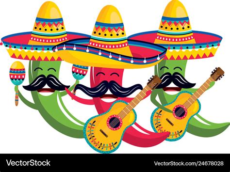 Mexican culture cartoon Royalty Free Vector Image