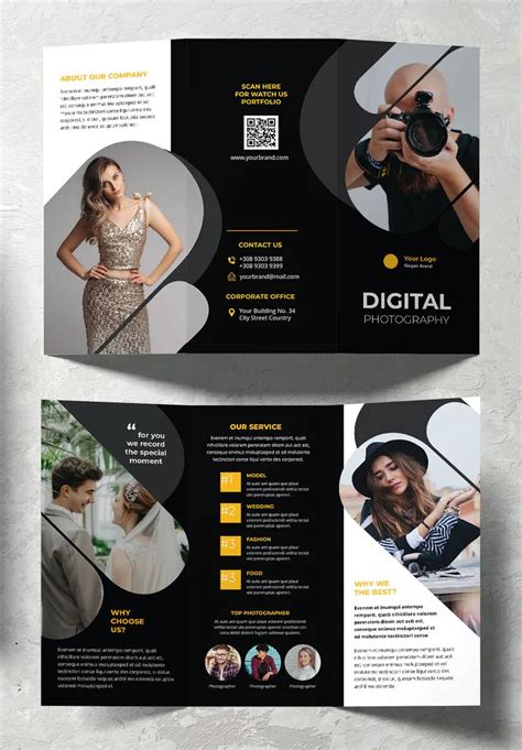 Digital Photography Studio Trifold Brochure Template | Photography ...