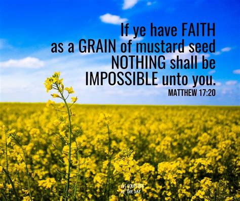 If ye have faith as a grain of mustard seed...nothing shall be ...