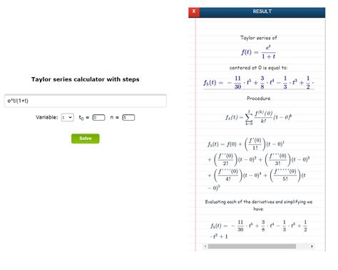 Taylor series expansion calculator - Didactalia: material educativo