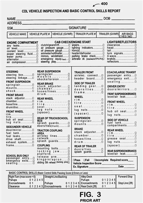 Printable Dot Inspection Form