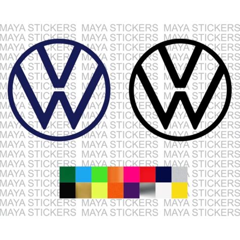 Volkswagen VW logo sticker in custom colors and sizes