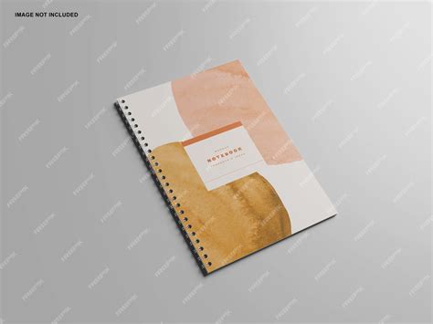 Premium PSD | Cover spiral book mockup