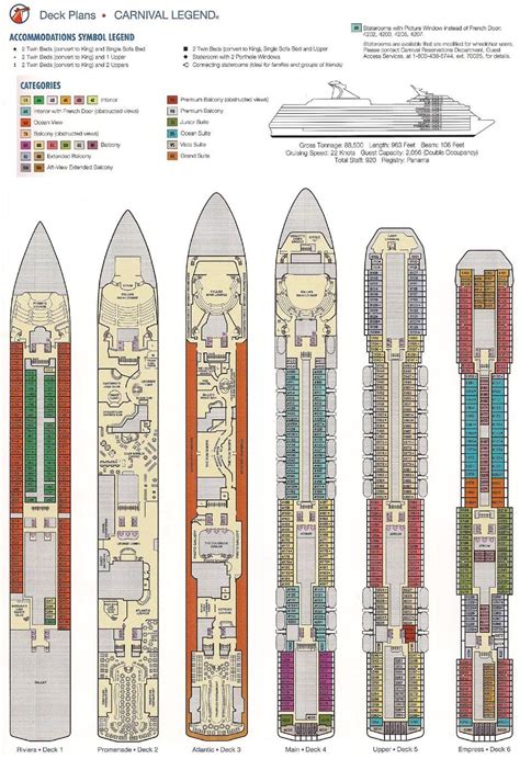 Carnival Legend Deck Plans - LEGENDSD