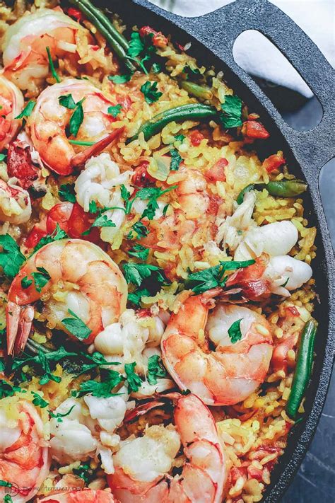 Easy Seafood Paella Recipe | The Mediterranean Dish