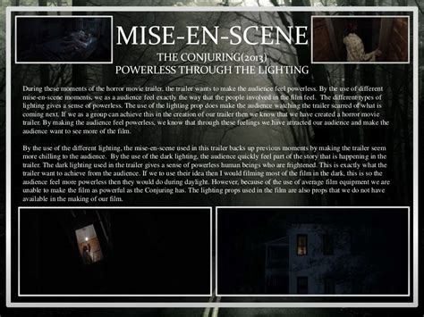 Mise en-scene in horror movies