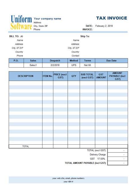 Psychologist Invoice Template