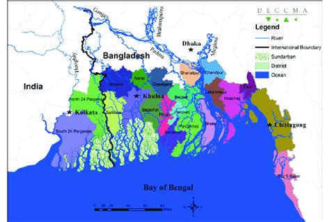 1 The Ganges-Brahmaputra-Meghna Delta showing the coastal zone with ...