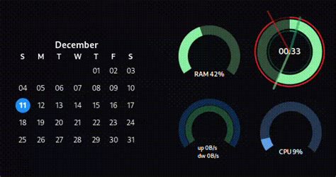 Circular Widgets - GNOME Shell Extensions