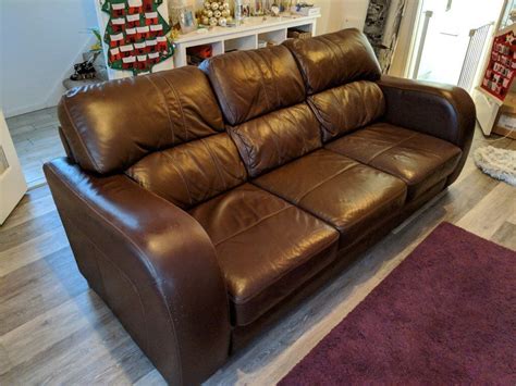 Very good condition brown leather sofa for sale | in Meanwood, West ...