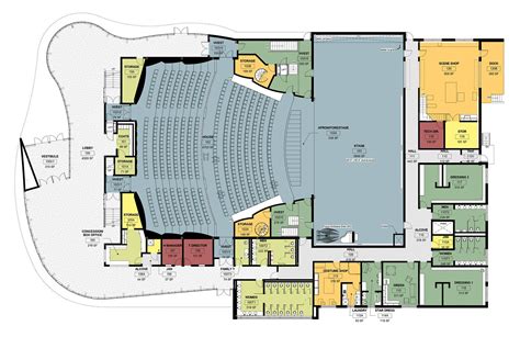 Glenn Massey Theater | Auditorium design, Auditorium plan, Floor plans