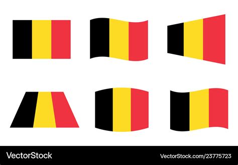 Belgium flag official colors of the belgian Vector Image