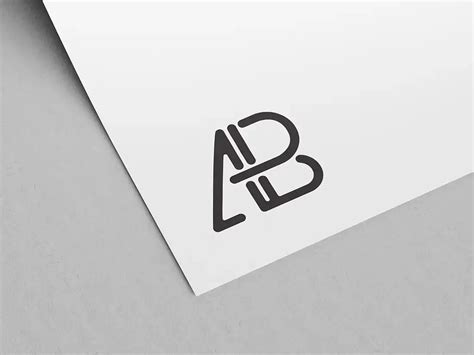 Minimal Logo on Paper Mockup Free Download | Resource Boy