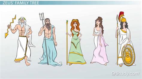 Greek Gods Family Tree | Zeus Children & Siblings - Lesson | Study.com