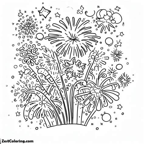 New Years Fireworks Coloring Page : Coloring for Kids – Smart, Creative ...