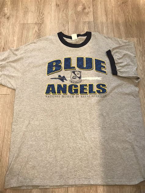 Vintage BLUE ANGELS Naval Museum Of Aviation T-Shirt … - Gem