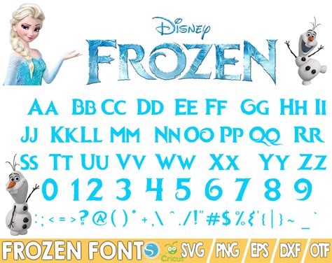 Frozen Font Svg TTF Font Layered Bundle Dateien Frozen | Etsy Österreich