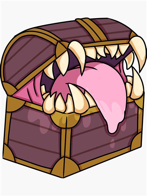 "Mimic Chest" Sticker for Sale by tatertotfairy | Redbubble