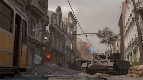 Call of Duty®: WWII Aachen Multiplayer Map Flythrough - YouTube