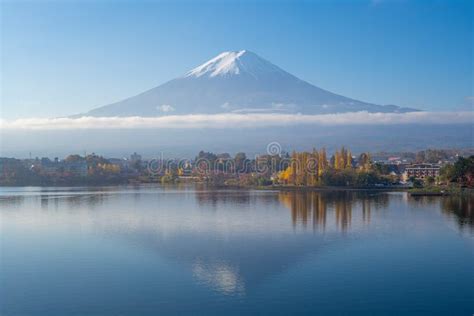 Mount Fuji and Lake Kawaguchi in Yamanashi, Japan Stock Photo - Image ...