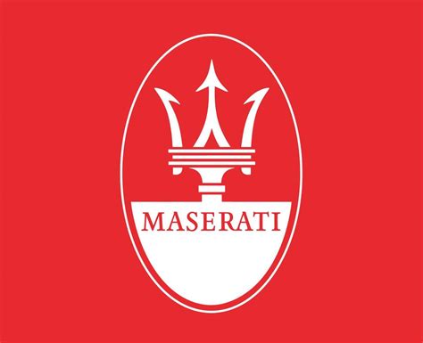 Maserati Brand Logo Car Symbol White Design Italian Automobile Vector ...