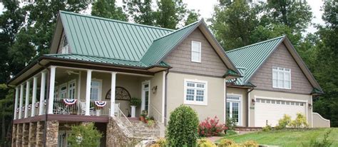 Green Metal Roof House Colors