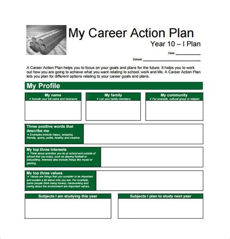 Career Plan Template Beautiful 13 Career Action Plan Templates Doc Pdf ...