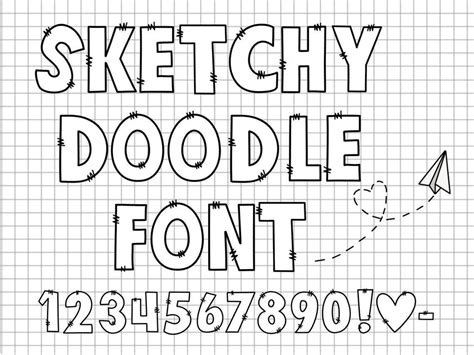 Sketchy Doodle Font! - A fun Doodle Font - So Fontsy