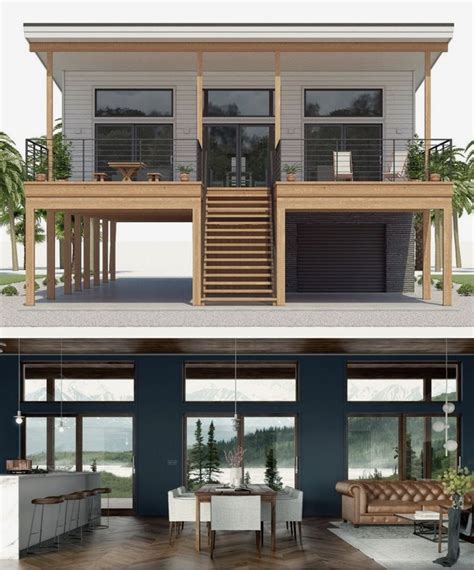 Modern House Plans On Pilings What A Wonderful Space in 2020 | House on ...