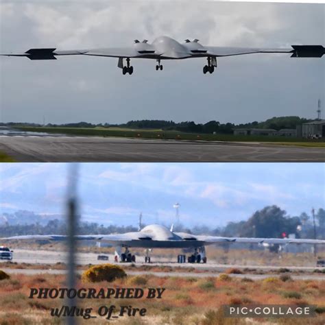 Rear end comparison of the B-2 Spirit(top) and B-21 Raider (bottom) : r ...