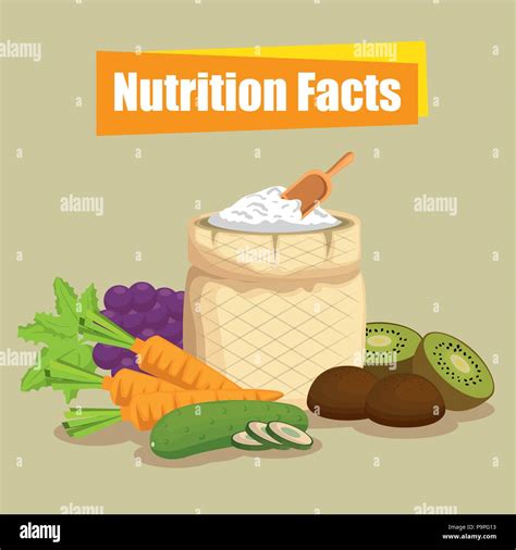 healthy food with nutritional facts vector illustration design Stock ...