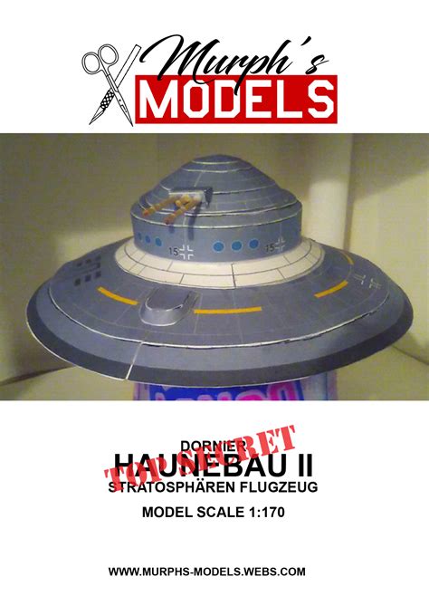 1/170 Haunebu II Paper Model - EcardModels