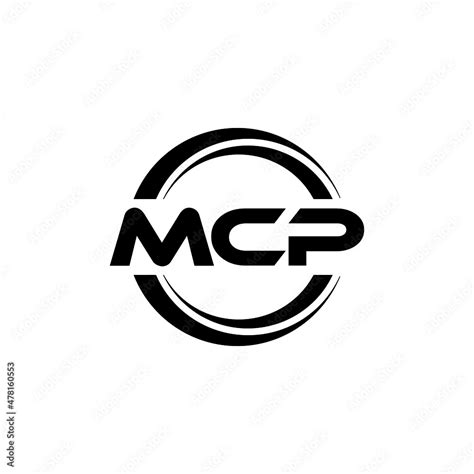 MCP letter logo design with white background in illustrator, vector ...