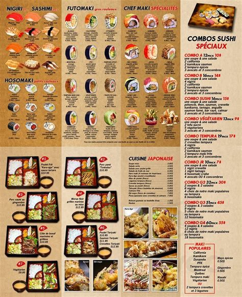 Maki Maki Japanese Restaurant menu in Varennes, Quebec