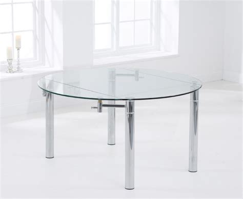 Melbourne 145cm Round Glass Extending Dining Table | The Great ...