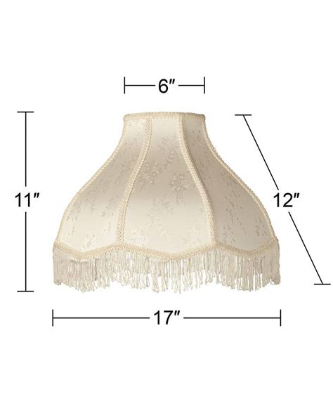 Springcrest Set of 2 Hardback Scallop Dome Lamp Shades Cream Floral ...