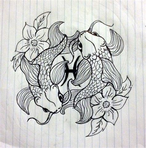 koi fish Pisces symbol by skylersketches on DeviantArt