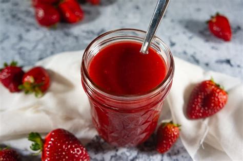 Homemade Strawberry Syrup Recipe - The Flour Handprint