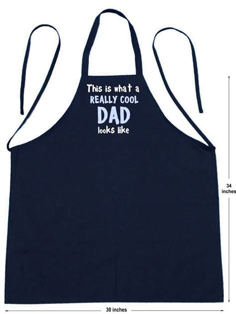 This Is What A Really Cool Dad Looks Like Black Barbecue Apron by ...