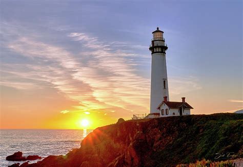 Sunset at Pigeon Point Lighthouse Photograph by Scott Eriksen - Fine ...