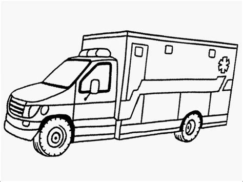 Printable Ambulance Coloring Pages