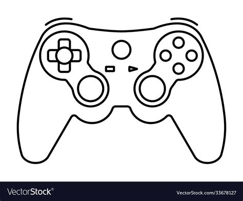 Xbox video game controllers or gamepad line art Vector Image