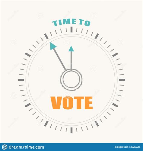 Time To Vote Words on Clock Face. Stock Vector - Illustration of ...