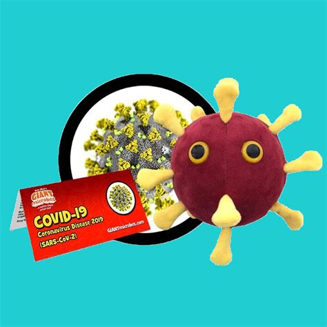 Coronavirus COVID-19 Giant Microbe Plush 12cm - Yellow Octopus