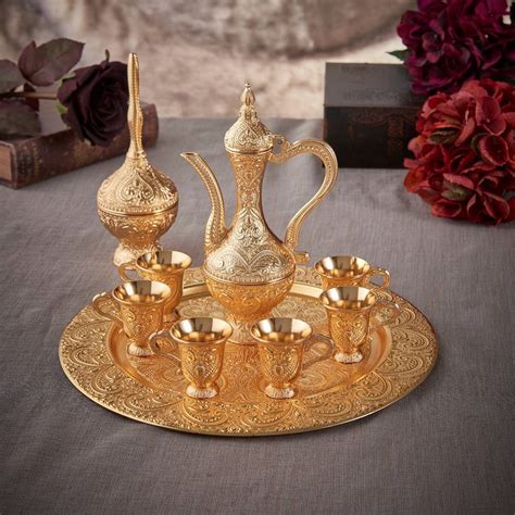 Payitaht Gold Color Zamzam-Moroccan Tea Cups Set – FairTurk.com