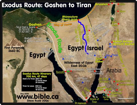 The Exodus Route: Etham "Shut in by wilderness"