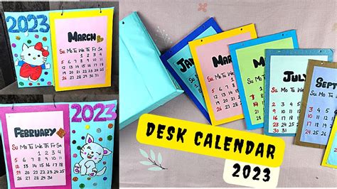 How To Make a Desk Calendar For The Year 2023 - YouTube