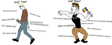 I'm a player, not a gamer | Virgin vs. Chad | Know Your Meme