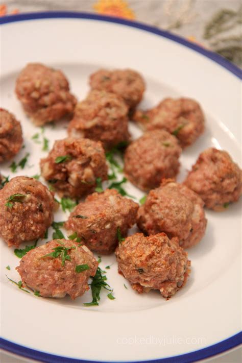 Easy Baked Turkey Meatballs - Cooked by Julie (Video)